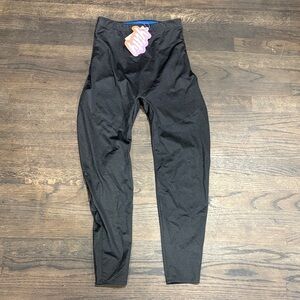 YITTY Black Leggings with Blue Waistband